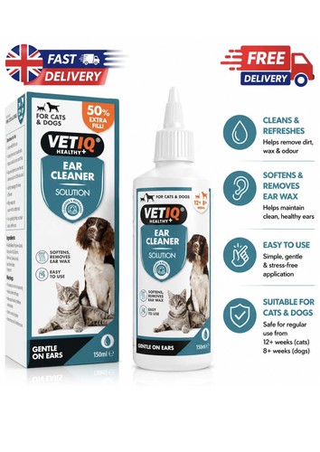 Vetiq ear cleaner solution - vetiq,