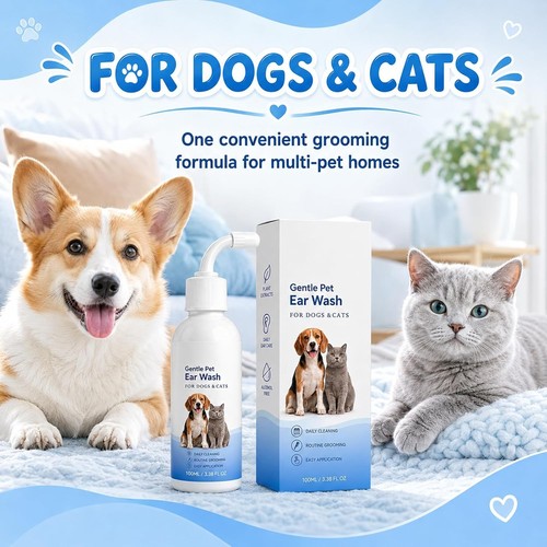 Pet ear rinse foaming - rinse,foaming,