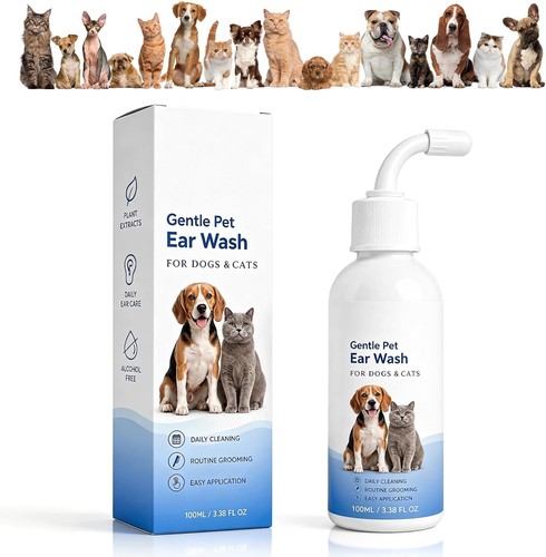 Pet ear rinse foaming - pet,