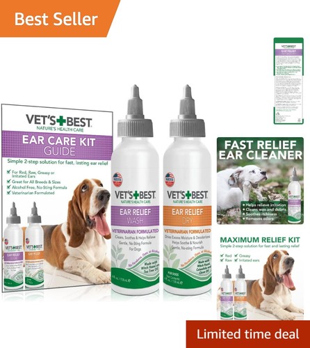 Natural ear relief wash - &, dry